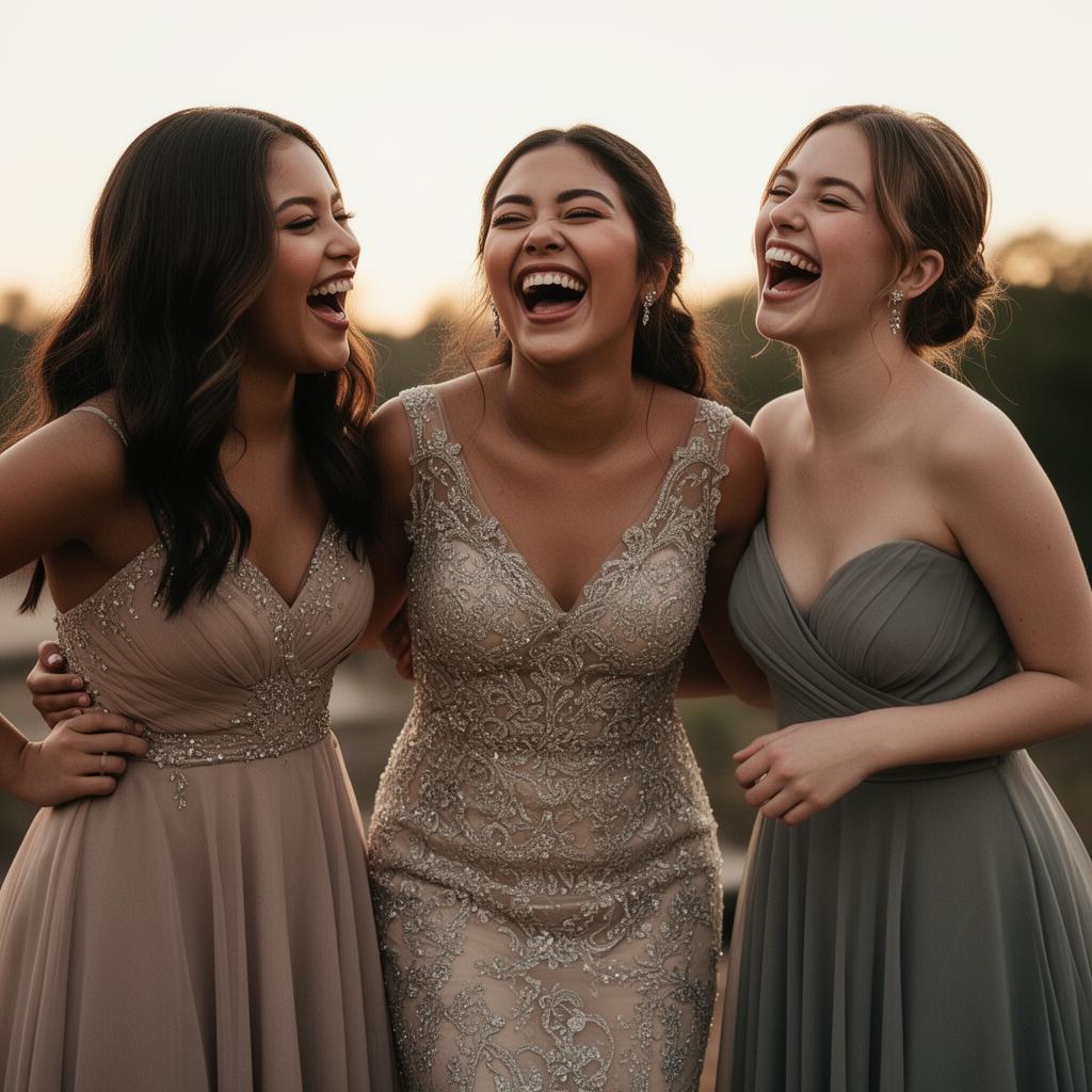 Three students glammed for prom